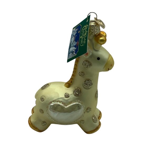 Old World Christmas OWC Babys First Christmas Giraffe Glass Ornament 4" with Box - Picture 7 of 10
